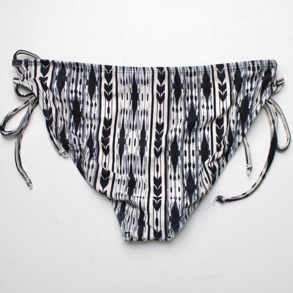 L*Space Black White Tribal Print Outlaw Full Cut Bikini 2 PC Set Size Small - Picture 6 of 10